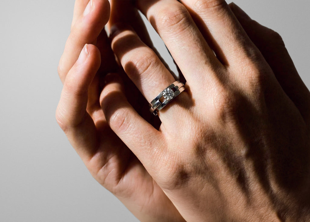 Volume engagement ring 3 rows
