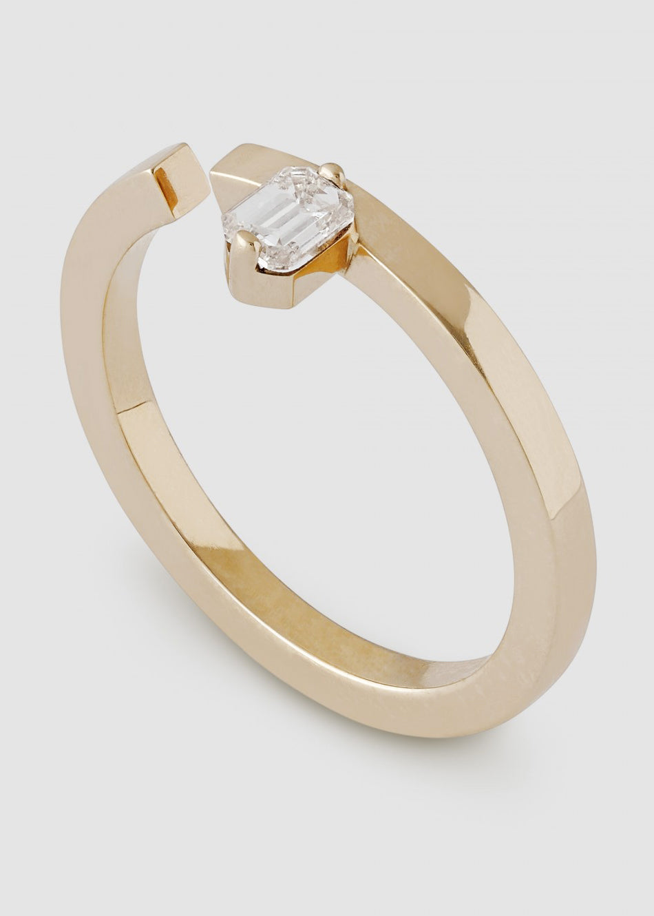 Disruptive engagement ring 1 row - view 3 - Dauphin